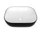 Oval Above Counter Basin Matte Black & Gloss White 455x320x135