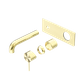 MECCA WALL BASIN/BATH MIXER 260MM TRIM KITS ONLY BRUSHED GOLD