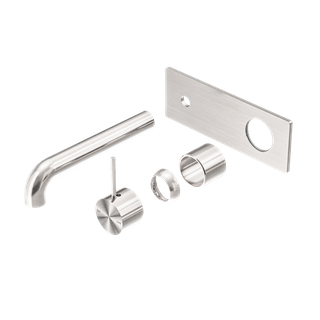MECCA WALL BASIN/BATH MIXER HANDLE UP 185MM TRIM KITS ONLY BRUSHED NICKEL