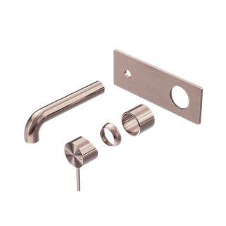 MECCA WALL BASIN/BATH MIXER 185MM TRIM KITS ONLY BRUSHED BRONZE