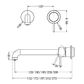 MECCA WALL BASIN/BATH MIXER SEPARATE BACK PLATE 185MM TRIM KITS ONLY BRUSHED GOL