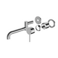 MECCA WALL BASIN/BATH MIXER SWIVEL SPOUT 225MM TRIM KITS ONLY CHROME