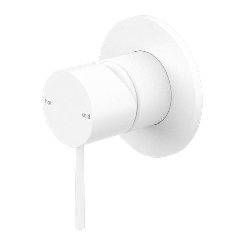 MECCA SHOWER MIXER 80MM PLATE TRIM KITS ONLY MATTE WHITE