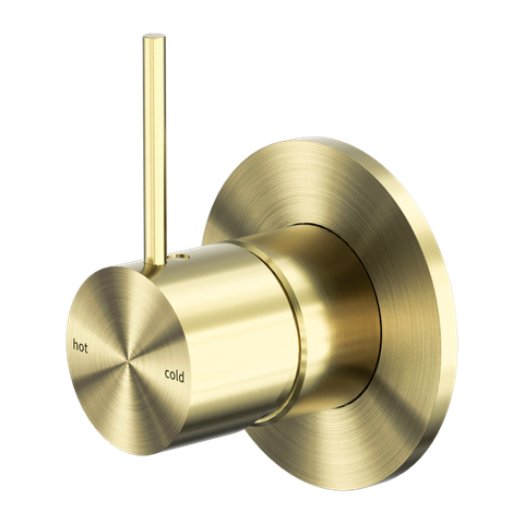 MECCA SHOWER MIXER HANDLE UP 80MM PLATE TRIM KITS ONLY BRUSHED GOLD