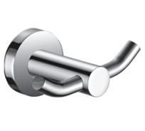 Ramsay Round Chrome Robe Hook Double