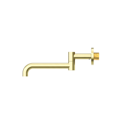 MECCA WALL MOUNTED SWIVEL BATH SPOUT ONLY 225MM BRUSHED GOLD