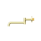 MECCA WALL MOUNTED SWIVEL BATH SPOUT ONLY 225MM BRUSHED GOLD