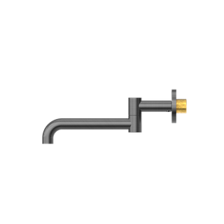 MECCA WALL MOUNTED SWIVEL BATH SPOUT ONLY 225MM GUN METAL