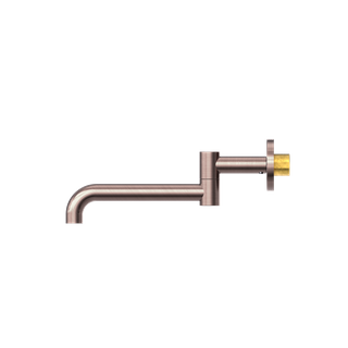 MECCA WALL MOUNTED SWIVEL BATH SPOUT ONLY 225MM BRUSHED BRONZE