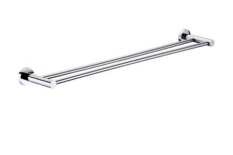 Ramsay Round Chrome Double Towel Rail 750mm