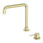 MECCA HOB BASIN MIXER SQUARE SWIVEL SPOUT BRUSHED GOLD