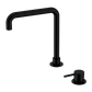 MECCA HOB BASIN MIXER SQUARE SWIVEL SPOUT MATTE BLACK