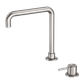 MECCA HOB BASIN MIXER SQUARE SWIVEL SPOUT BRUSHED NICKEL