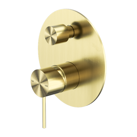 MECCA SHOWER MIXER WITH DIVERTOR TRIM KITS ONLY BRUSHED GOLD