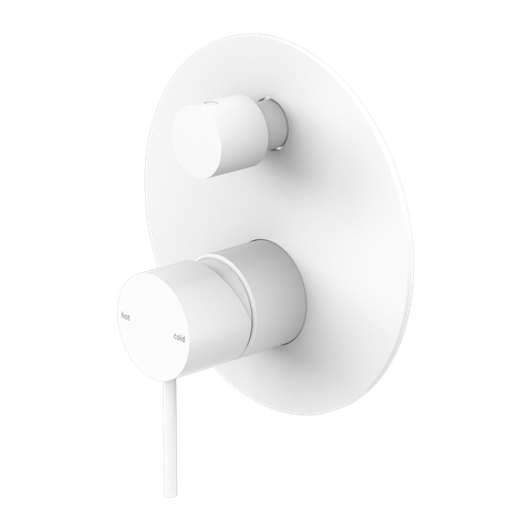 MECCA SHOWER MIXER WITH DIVERTOR TRIM KITS ONLY MATTE WHITE