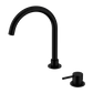 MECCA HOB BASIN MIXER ROUND SWIVEL SPOUT MATTE BLACK