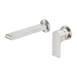 BIANCA WALL BASIN/BATH MIXER SEPARATE BACK PLATE 187MM TRIM KITS ONLY BRUSHED NI