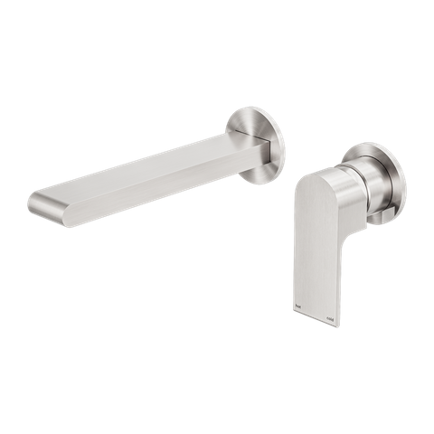 BIANCA WALL BASIN/BATH MIXER SEPARATE BACK PLATE 187MM TRIM KITS ONLY BRUSHED NI