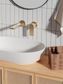 BIANCA WALL BASIN/BATH MIXER SEPARATE BACK PLATE 230MM TRIM KITS ONLY BRUSHED GO