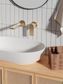 BIANCA WALL BASIN/BATH MIXER SEPARATE PLATE 230MM TRIM KITS ONLY BRUSHED GOLD