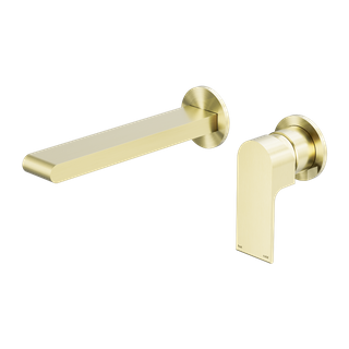 BIANCA WALL BASIN/BATH MIXER SEPARATE BACK PLATE 230MM TRIM KITS ONLY BRUSHED GO