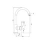 BIANCA KITCHEN MIXER GOOSENECK SPOUT BRUSHED NICKEL