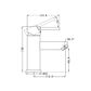 DOLCE BASIN MIXER STRAIGHT SPOUT BRUSHED NICKEL