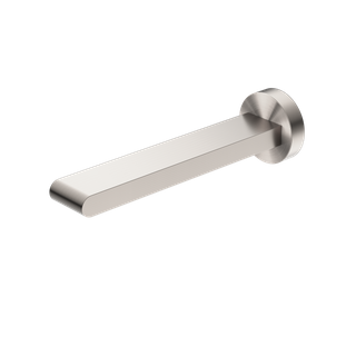 BIANCA FIXED BATH SPOUT ONLY 200MM BRUSHED NICKEL