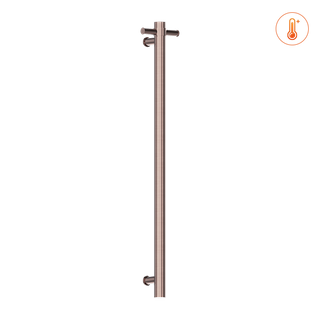 HEATED VERTICAL TOWEL RAIL BRUSHED BRONZE