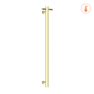 HEATED VERTICAL TOWEL RAIL BRUSHED GOLD