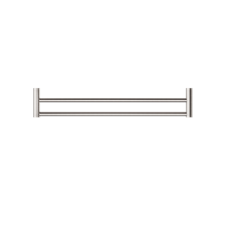 NEW MECCA DOUBLE TOWEL RAIL 600MM BRUSHED NICKEL