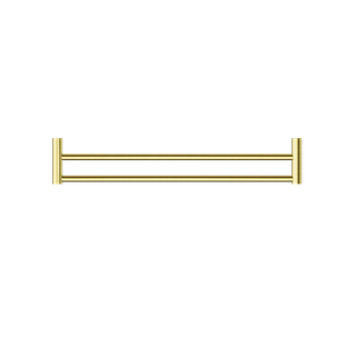 NEW MECCA DOUBLE TOWEL RAIL 600MM BRUSHED GOLD