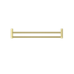 NEW MECCA DOUBLE TOWEL RAIL 600MM BRUSHED GOLD