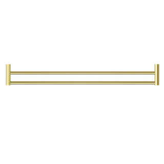 NEW MECCA DOUBLE TOWEL RAIL 800MM BRUSHED GOLD