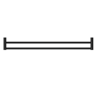 NEW MECCA DOUBLE TOWEL RAIL 800MM MATTE BLACK