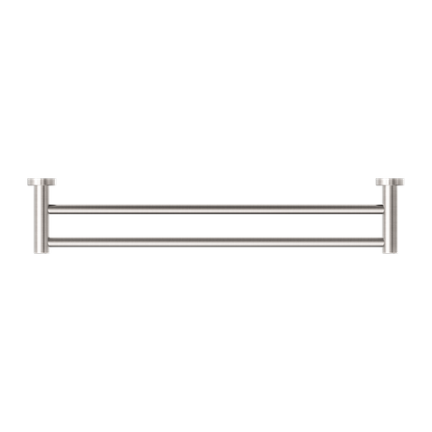 CLASSIC DOUBLE TOWEL RAIL 600MM BRUSHED NICKEL