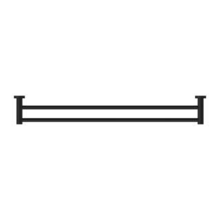 CLASSIC DOUBLE TOWEL RAIL 800MM MATTE BLACK