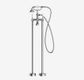 YORK FREESTANDING BATH SET WITH WHITE PORCELAIN HAND SHOWER CHROME