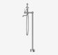 YORK FREESTANDING BATH SET WITH WHITE PORCELAIN HAND SHOWER CHROME