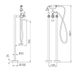 YORK FREESTANDING BATH SET WITH METAL HAND SHOWER CHROME