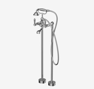 YORK FREESTANDING BATH SET WITH METAL HAND SHOWER CHROME