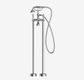 YORK FREESTANDING BATH SET WITH METAL HAND SHOWER CHROME
