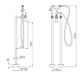 YORK FREESTANDING BATH SET WITH METAL HAND SHOWER MATTE BLACK