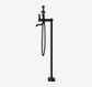 YORK FREESTANDING BATH SET WITH METAL HAND SHOWER MATTE BLACK