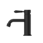 YORK STRAIGHT BASIN MIXER WITH METAL LEVER MATTE BLACK