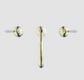 YORK BASIN SET WITH WHITE PORCELAIN LEVER AGED BRASS