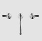 YORK BASIN SET WITH BLACK PORCELAIN LEVER CHROME