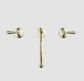 YORK BASIN SET WITH METAL LEVER AGED BRASS