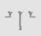 YORK WALL BASIN SET WITH METAL LEVER CHROME