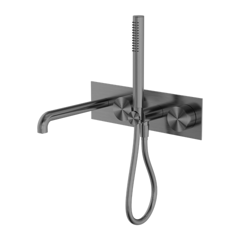 KARA PROGRESSIVE SHOWER SYSTEM WITH SPOUT 230MM TRIM KITS ONLY GUN METAL